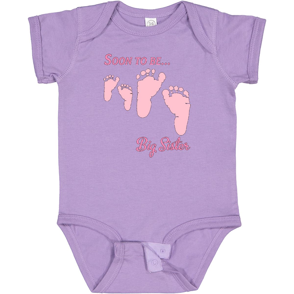 Inktastic Soon To Be Big Sister Baby Bodysuit - Cute & Comfortable Cotton Infant Onesie for Newborn Announcement, Sibling Gift & Photo Shoots