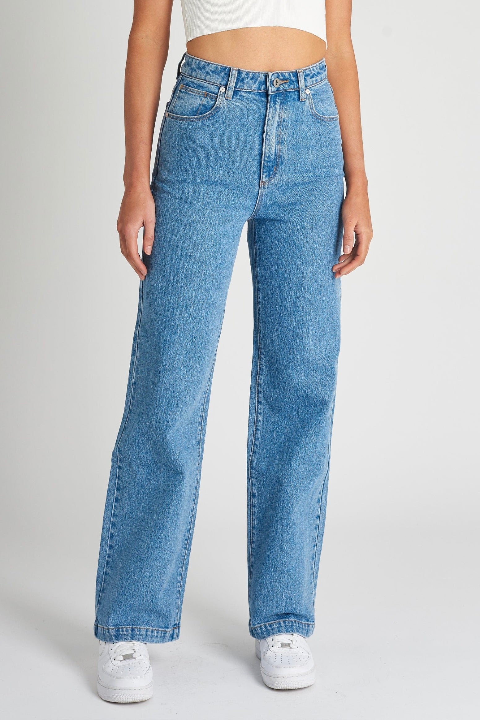 94 High & Wide Debbie Blue Jeans for Women - Comfortable Stretch Denim Pants for Casual Wear & Everyday Outfits