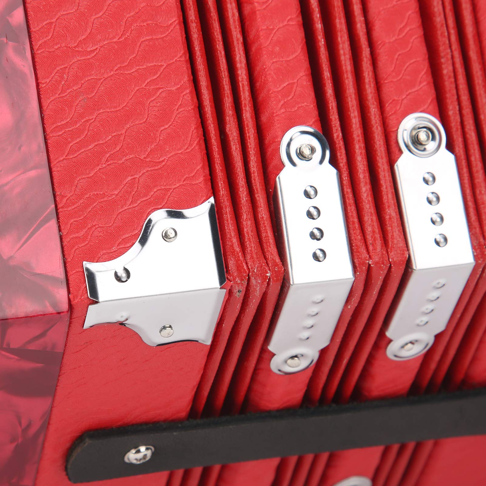 Professional 20-Button Concertina Accordion - Portable Musical Instrument for Adults, Beginners & Performers (Red) | Perfect for Folk Music, Irish Sessions & Travel Performances