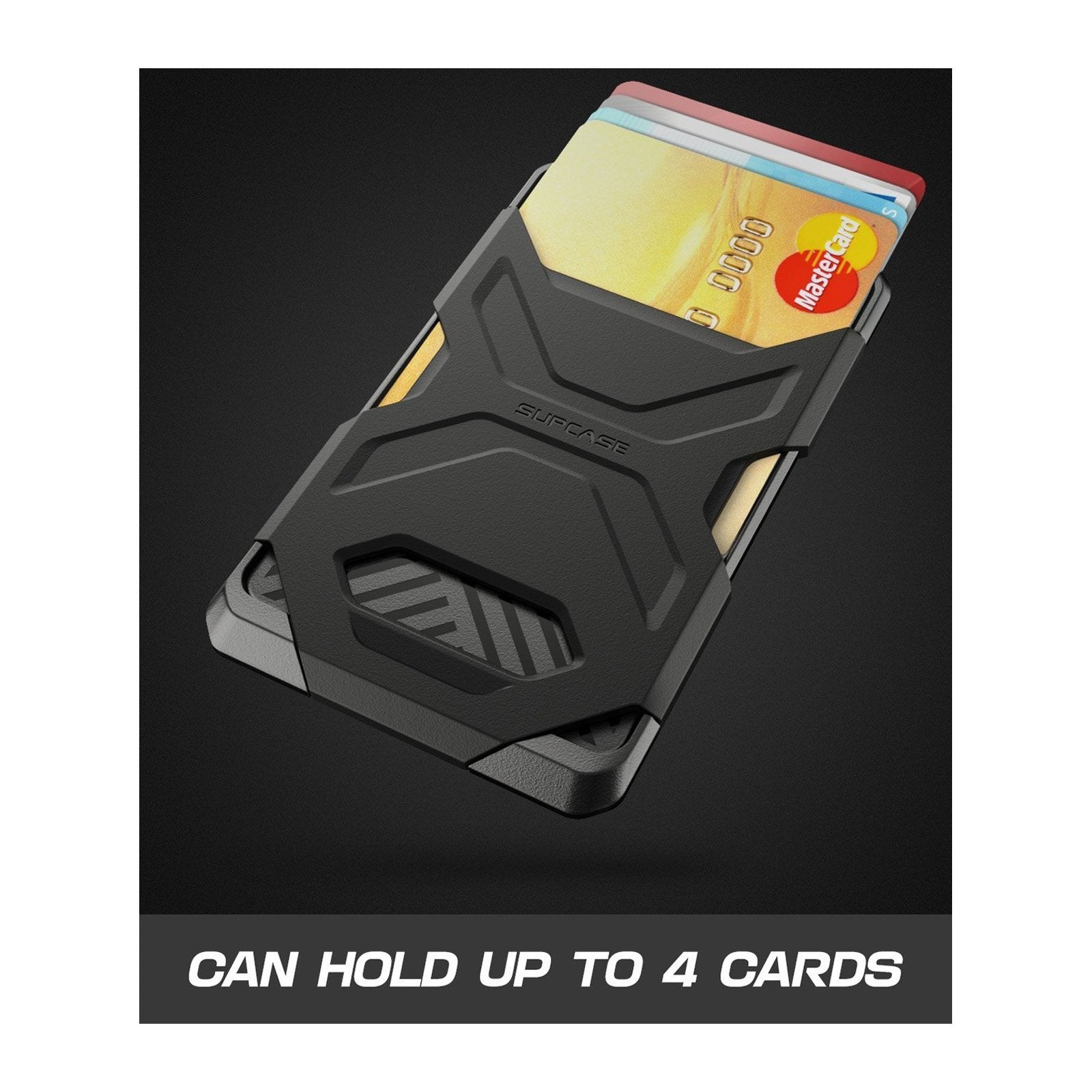 Stick-On Silicone Credit Card Holder (2 Pack) - Slim & Secure Black Wallet for Cards - Perfect for Travel, Gym, and Everyday Use