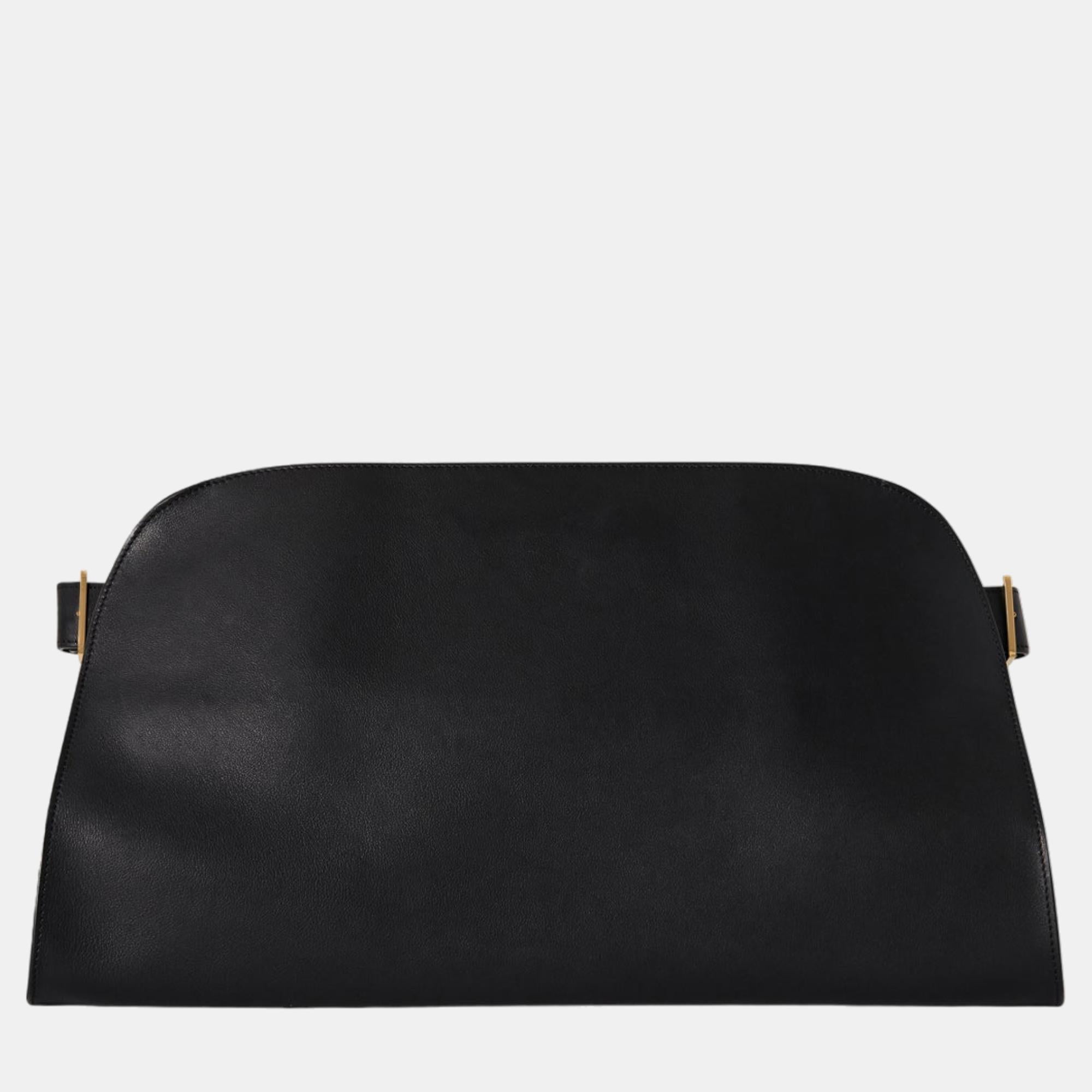 Luxury Black Calfskin Leather Margaux EW Clutch for Women | Elegant Evening Bag for Parties, Weddings & Special Occasions