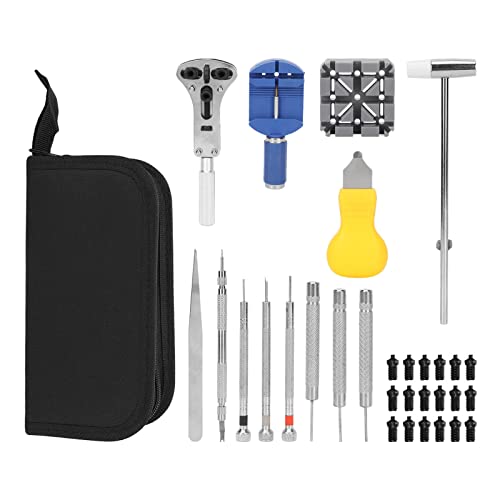 Premium Watch Battery Replacement Kit - Watch Back Opener, Adjustable Strap Tool & Complete Repair Set with Carry Case | Professional Watchmaker Tools for Watch Shops & DIY Enthusiasts | Perfect for Watch Battery Changes, Band Adjustments & Watch Maintenance