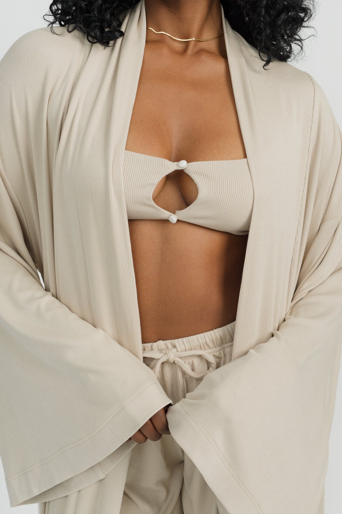 Lina Robe - Soft & Comfortable Women's Bathrobe with Coconut Fiber - Perfect for Spa, Lounge & Relaxation at Home