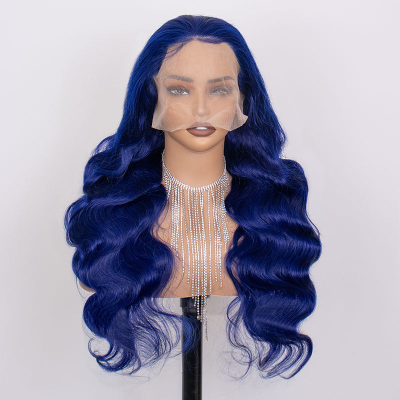 Eullair 28 Inch Body Wave Human Hair Wig with 13x4 Lace Frontal - Natural Wavy Colored Wig for Fall | Affordable & Cost-Effective Choice | Perfect for Daily Wear, Cosplay, and Special Occasions