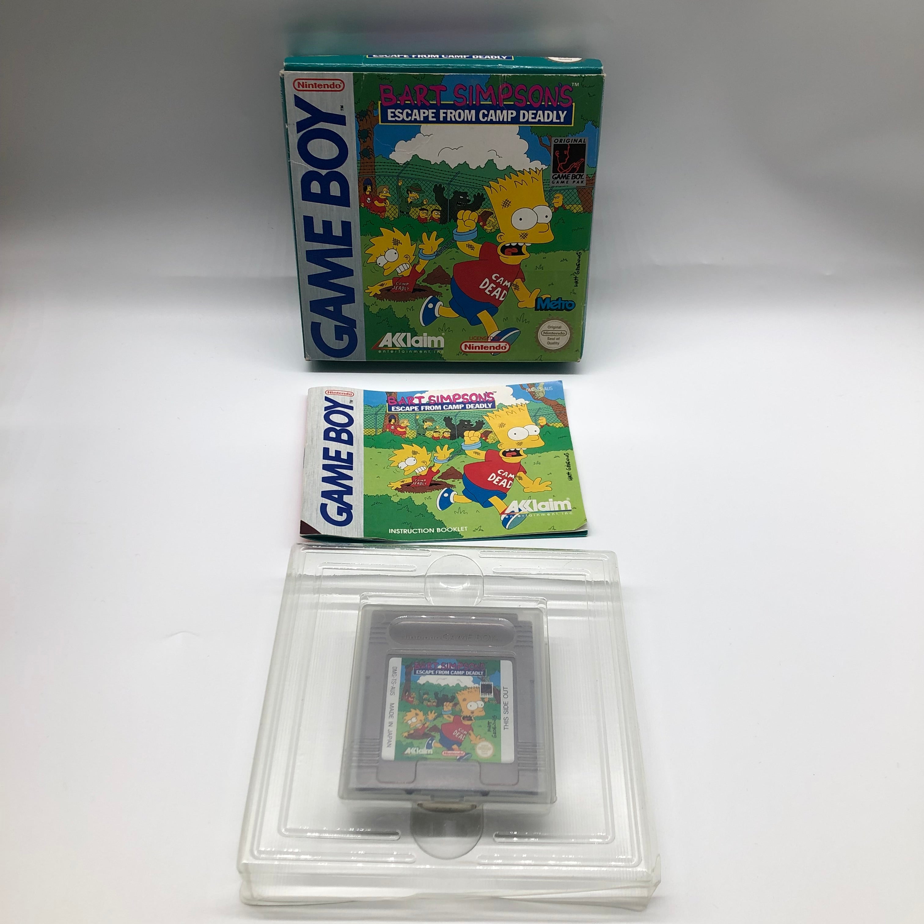 Bart Simpson's Escape from Camp Deadly - Complete Original Nintendo Gameboy Game (Boxed) - Retro Gaming Collectible & Perfect Gift for 90s Cartoon Fans