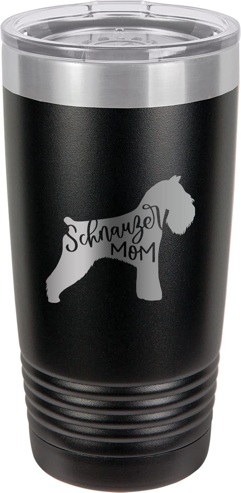 Personalized Schnauzer Dog Mom Stainless Steel Tumbler - 20oz Double-Wall Vacuum Insulated Travel Mug for Coffee, Tea & Cold Drinks - Perfect Gift for Dog Lovers, Women & Pet Owners - Great for Office, Commuting, Hiking & Outdoor Activities