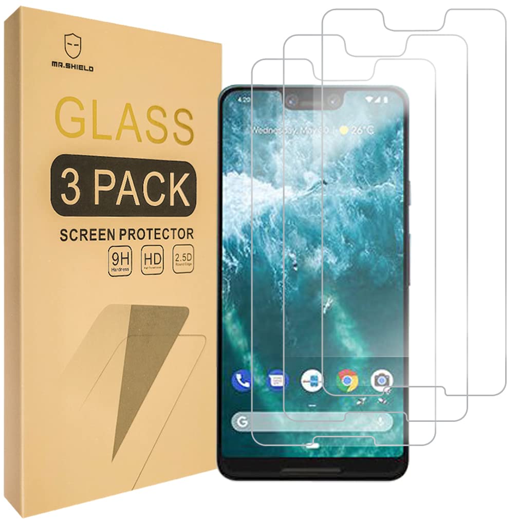 Pixel 3 XL Tempered Glass Screen Protector (3-Pack) - Lifetime Replacement for Daily Protection