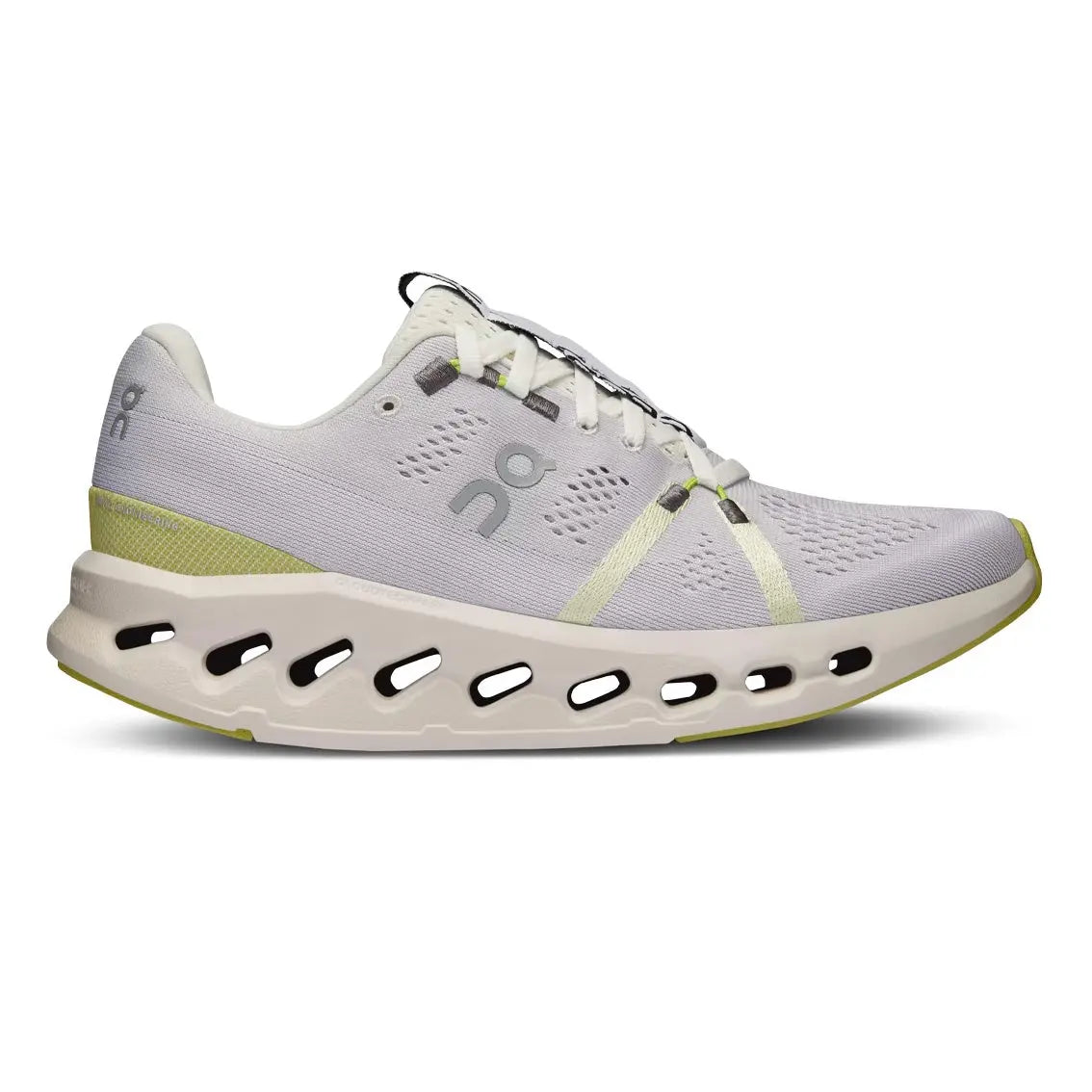 Men's On Running Cloudsurfer 7 Running Shoes - White/Sand - Lightweight & Cushioned for Road Running, Jogging & Fitness Training