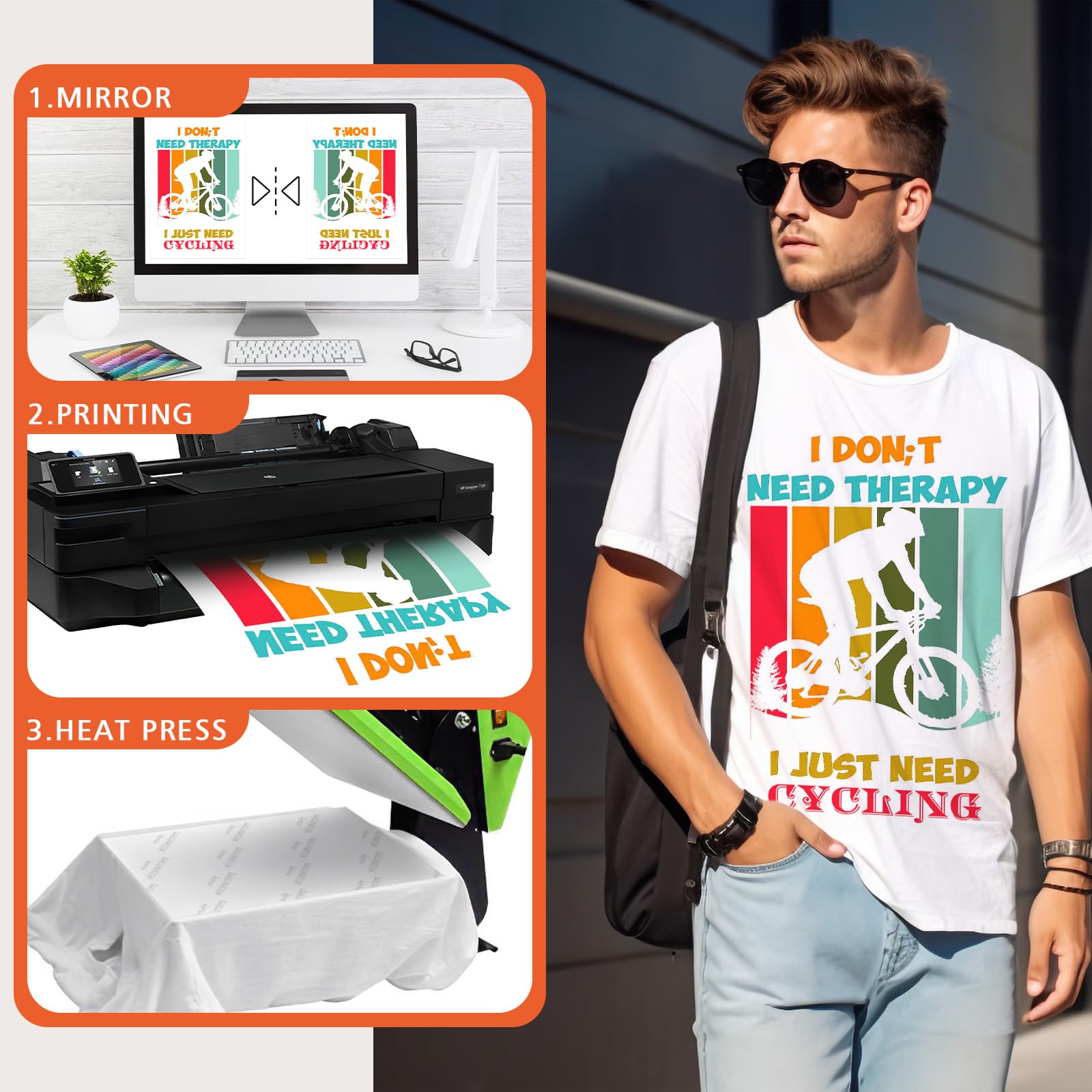 Premium Sublimation Paper 13x19 Inches - 160 Sheets Heat Transfer Paper for All Inkjet Printers, 125g High-Quality for DIY Gifts, Mugs, Phone Cases & Fabrics - Perfect for T-Shirts, Tumblers & Home Decor Projects