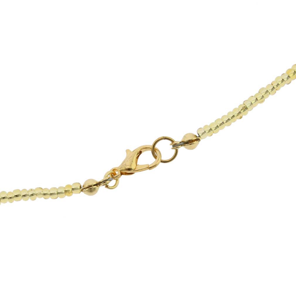 Venetian Murano Glass Heart Pendant Necklace - Sparkling Topaz & Gold Plated Jewelry for Women | Perfect Gift for Valentine's Day, Anniversary & Special Occasions