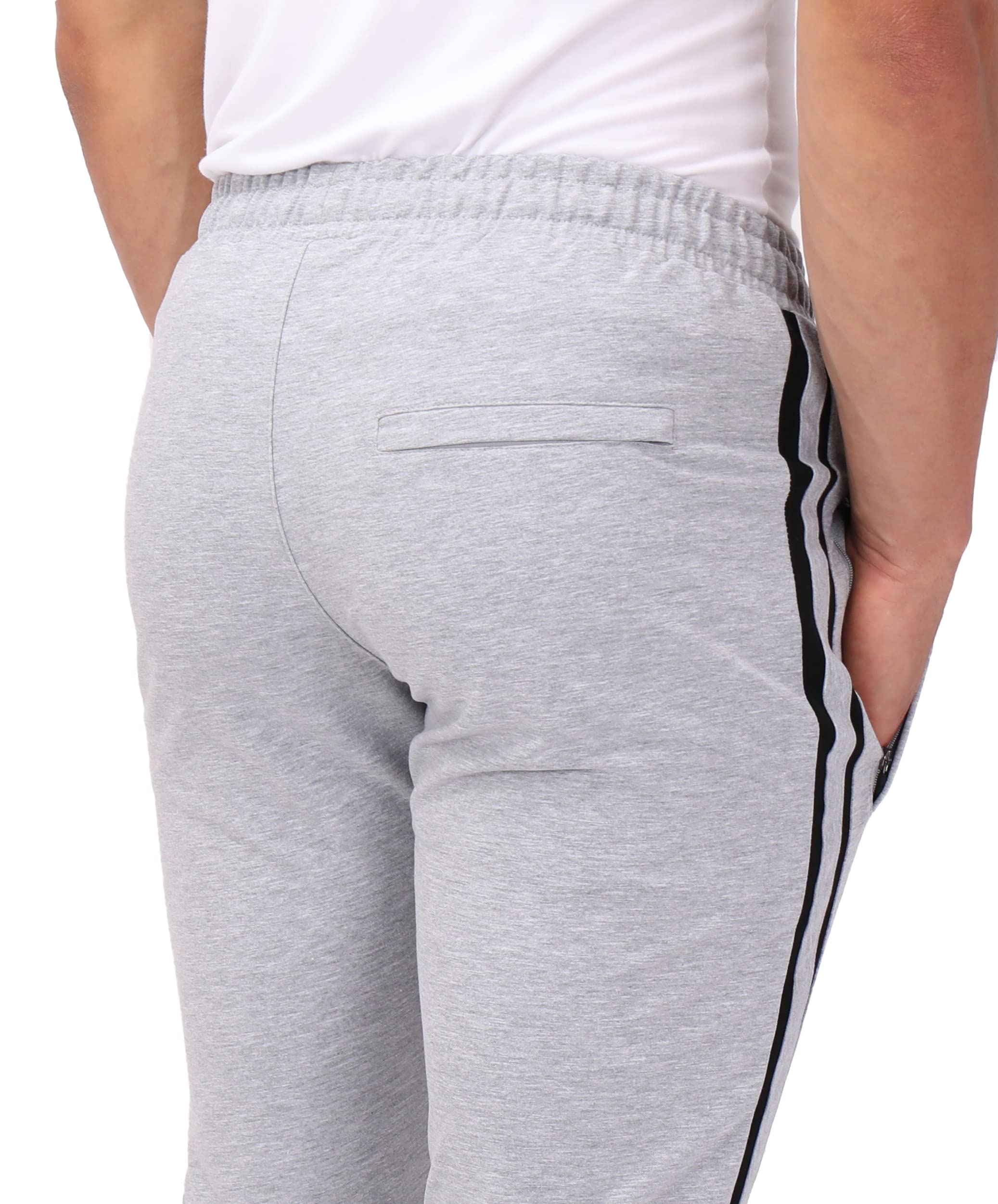 Men's Tall Jogger Sweatpants 33/36 Inseam with Zipper Pockets - Athletic Lounge Pants for Tall Men - Comfortable Workout & Casual Wear for Gym, Running, and Everyday Use