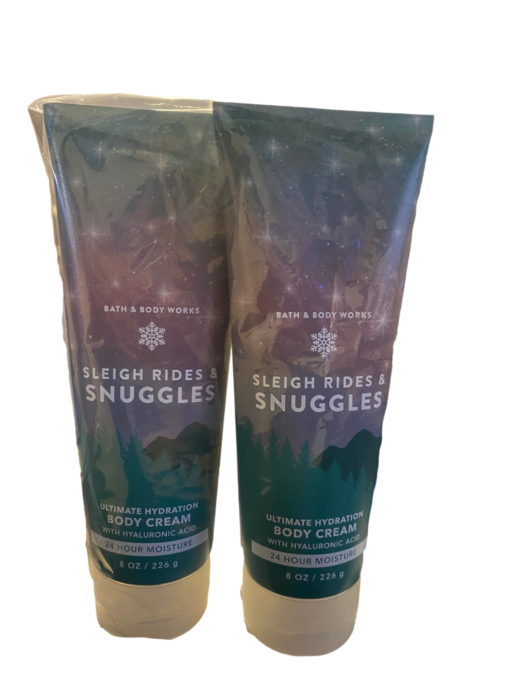 Bath & Body Works Sleigh Rides & Snuggles Body Cream Duo - Moisturizing Winter Body Lotion Set for Dry Skin - Perfect for Holiday Gifts & Cozy Nights