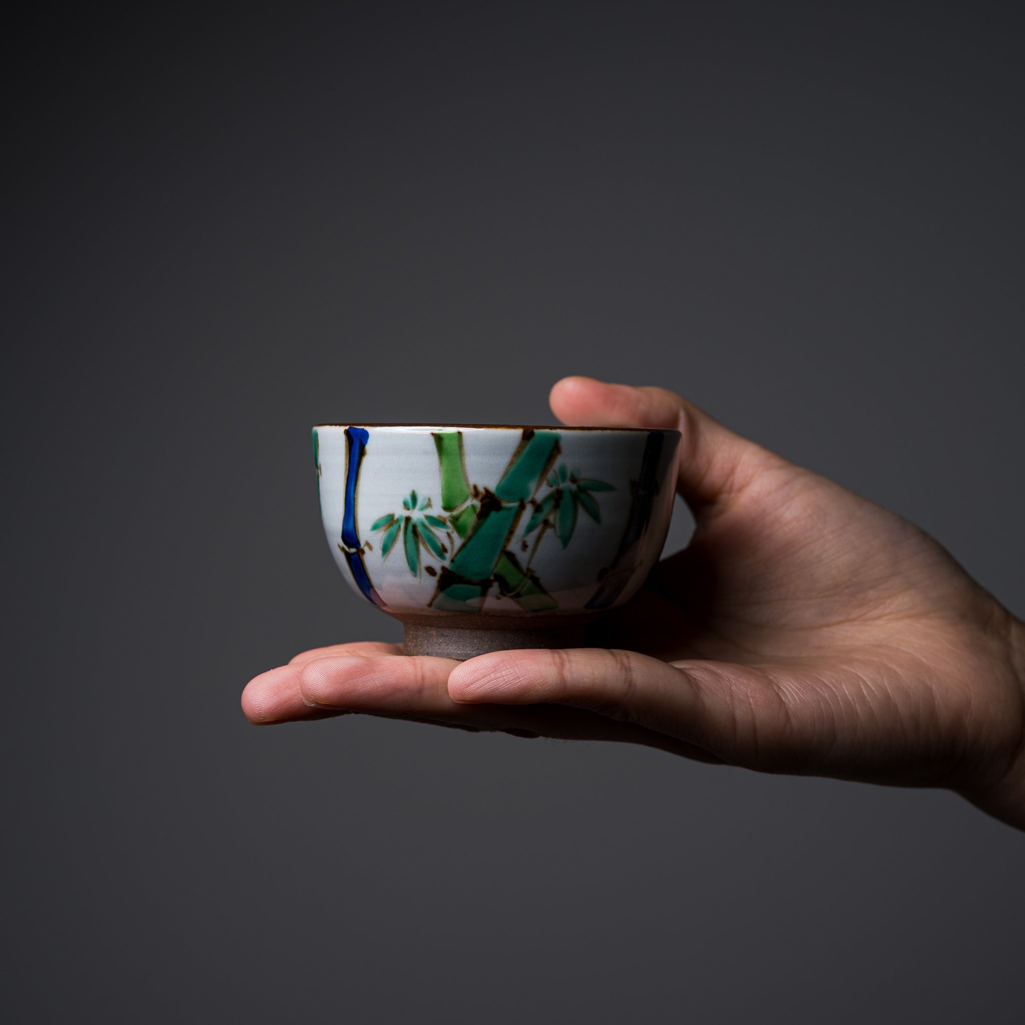 Handmade Kyoto Kiyomizu Ware Kumidashi Tea Cup - Traditional Japanese Bamboo Tea Cup for Matcha, Sencha & Green Tea Ceremony