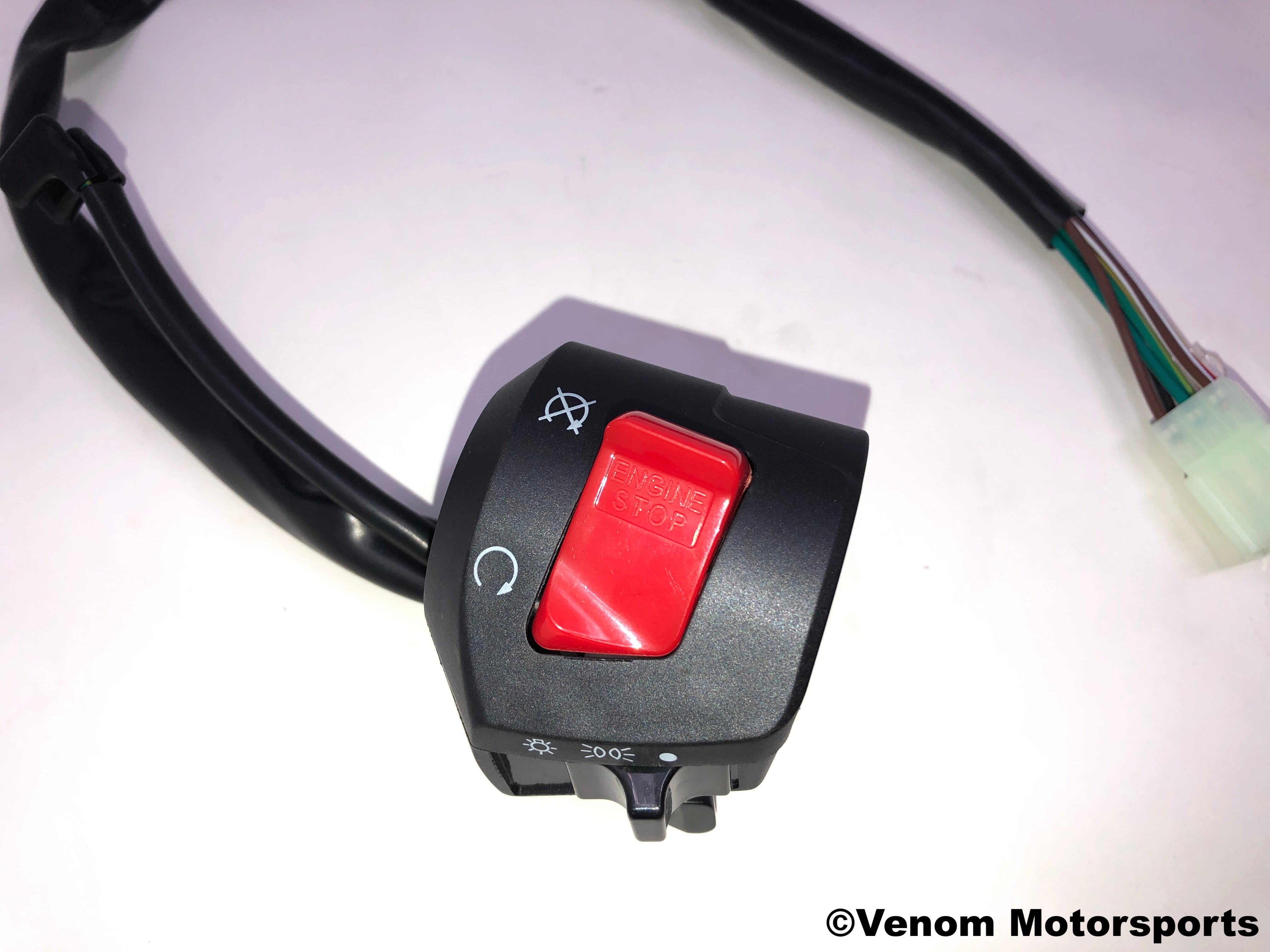 Replacement Right Side Start Switch for Venom 50cc Fatboy Scooter - Compatible with 50cc Gas Mopeds & Pocket Bikes - Perfect for DIY Repairs and Maintenance