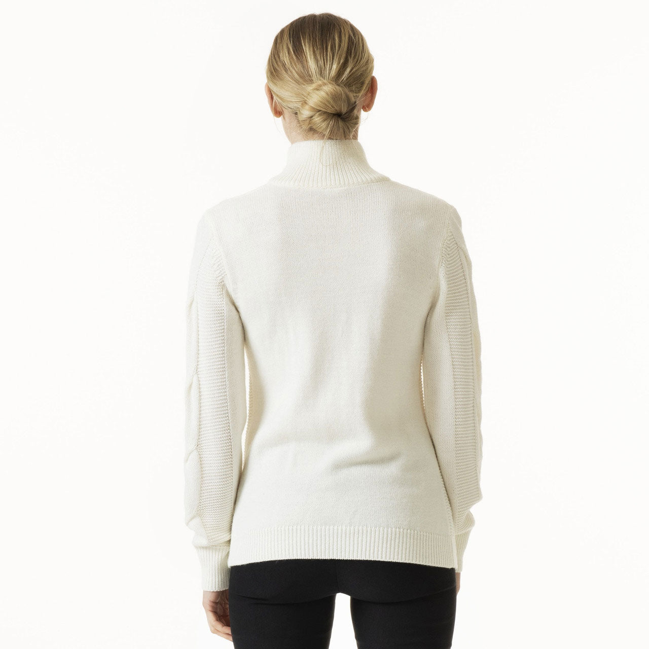 Women's 1/2 Zip Golf Sweater - Breathable & Stretchable Daily Sports Pullover for Golfing, Running & Outdoor Activities