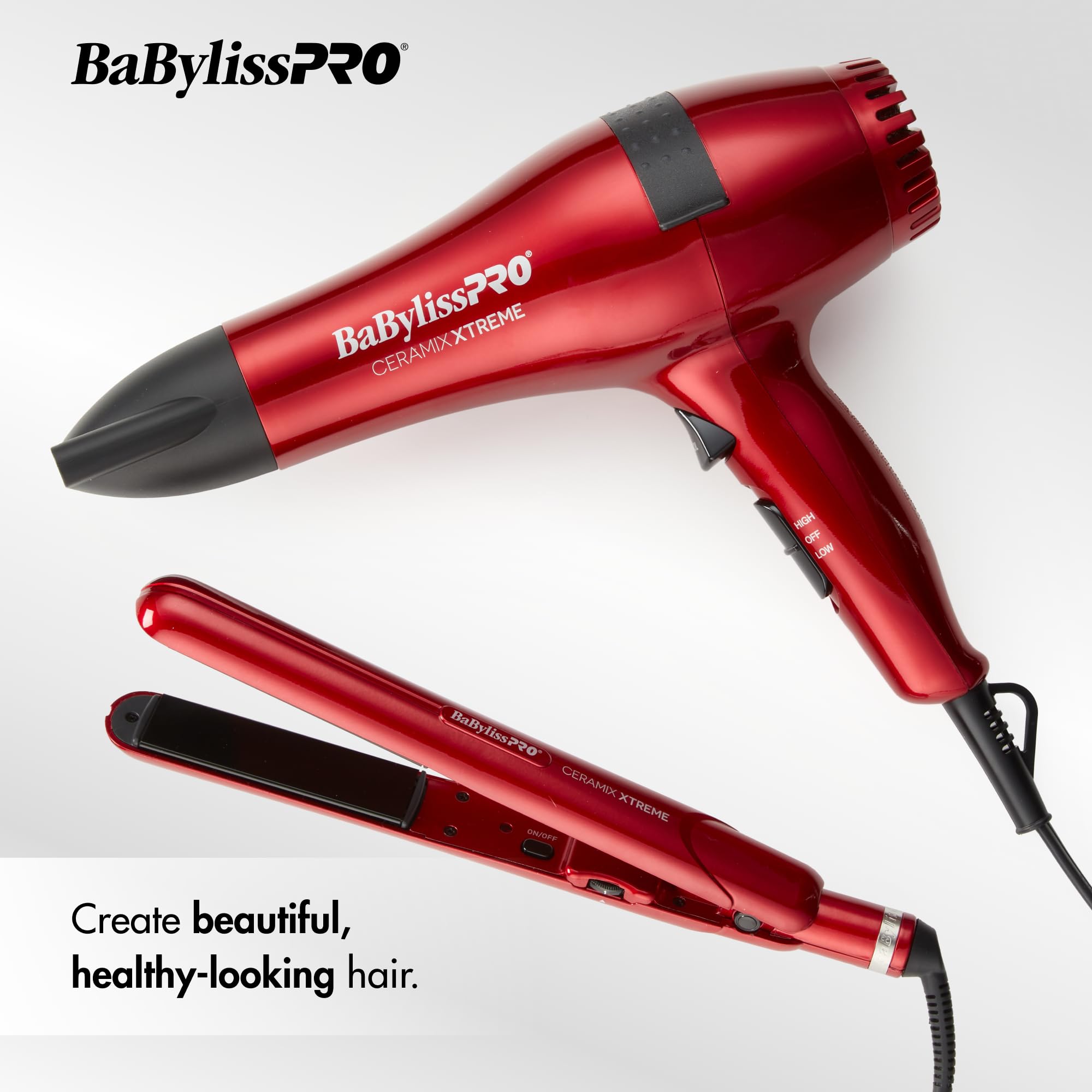 BaBylissPRO Ceramix Xtreme Flat Iron Hair Straightener - Professional Salon-Grade Styling Tool for Smooth, Shiny Hair at Home or On-the-Go