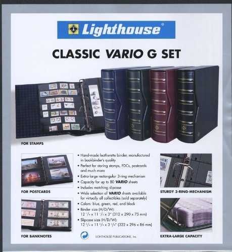 Lighthouse Vario-G Classic Binder with Slipcase - Hunter Green | Premium 3-Ring Binder for Office, School & Document Organization | Durable Cover for Presentations & Professional Use