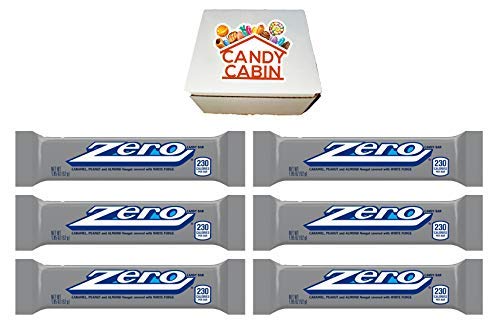 Zero White Fudge Candy Bars 1.85oz (6 Pack) - Delicious Sugar-Free Treats by Candy Cabin | Perfect for Keto Diet, Low-Carb Snacking & Gift Baskets