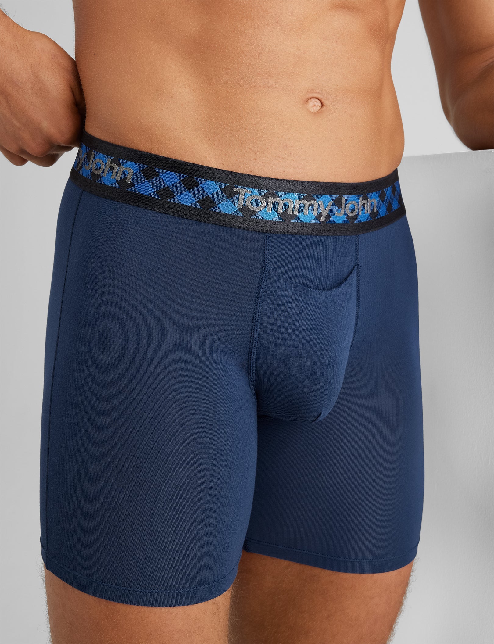 Second Skin Mid Length Boxer Briefs - 6 Pack Ultra Soft Breathable Men's Underwear for All-Day Comfort - Perfect for Workout, Running, and Everyday Wear