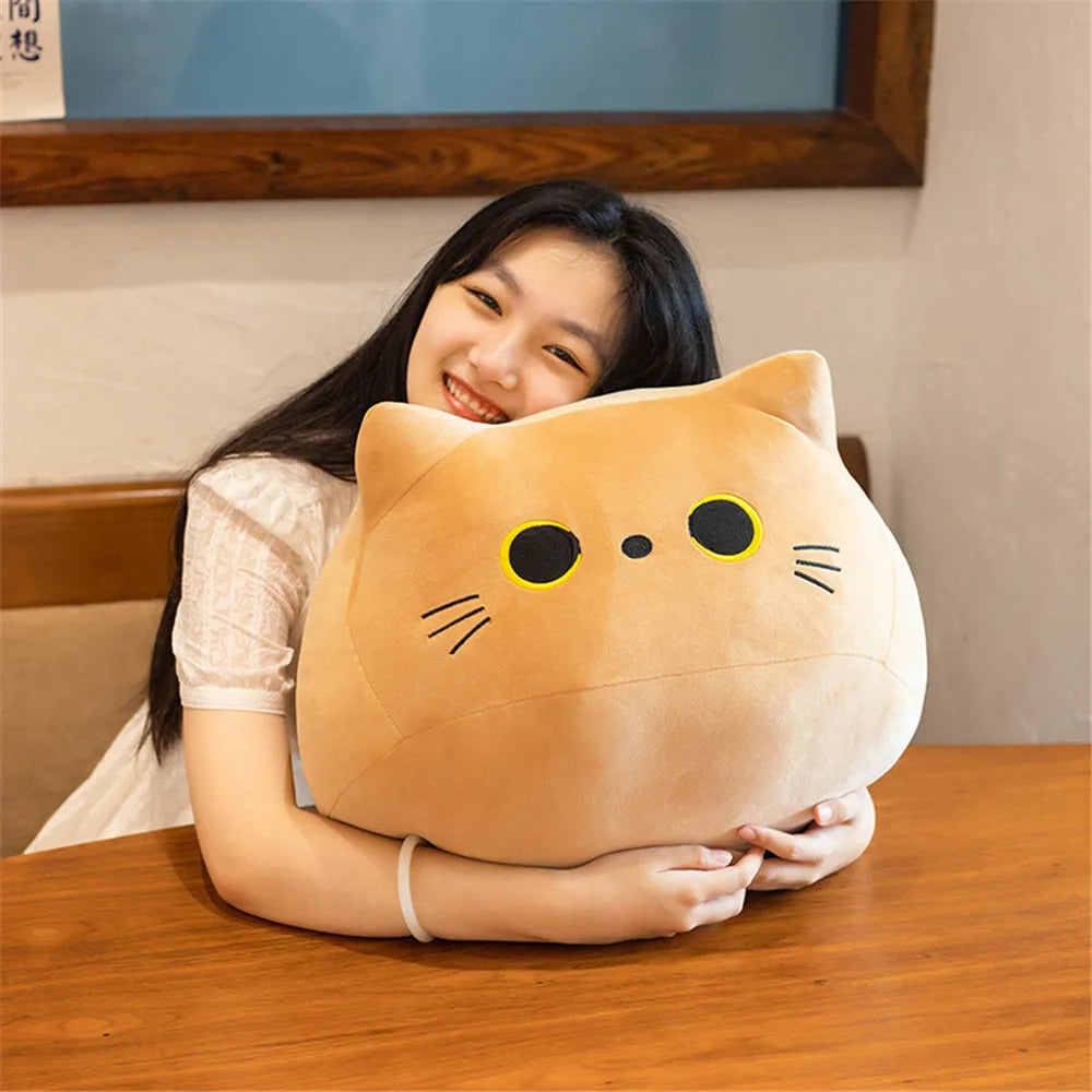 Soft Black Cat Plush Toy - Cute Kitten Pillow, Stuffed Animal Plushie for Girls & Kids | Perfect for Cuddling, Bedroom Decor, and Gift Giving