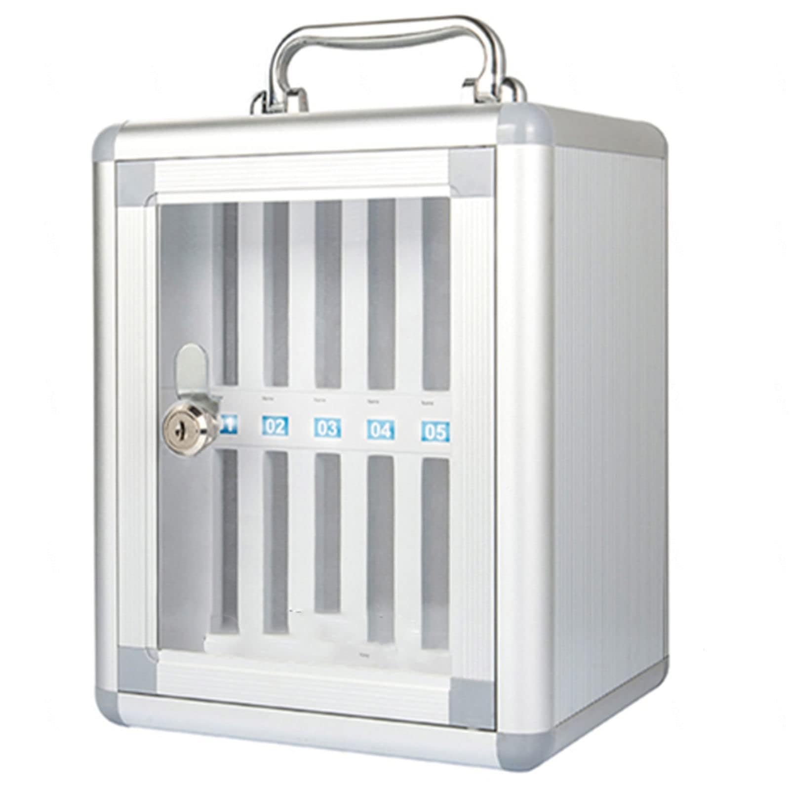 Wall-Mounted Cell Phone Storage Locker with Safety Lock - 12 Slot Organizer for Classroom & Office Use | Portable Handheld Design for Easy Transport | Perfect for Schools, Meetings & Shared Workspaces