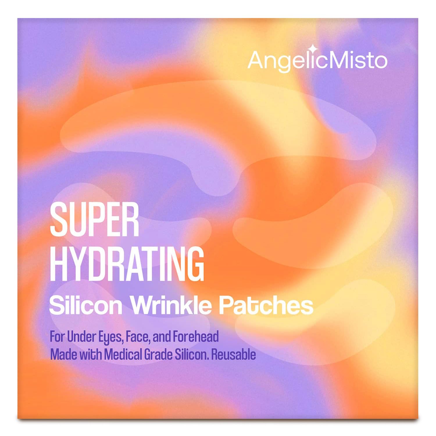 AngelicMisto Reusable Silicone Patches for Under Eye, Face & Forehead Wrinkles - Anti-Aging Skincare Treatment for Dark Circles & Fine Lines | Perfect for Nighttime Routine & Travel