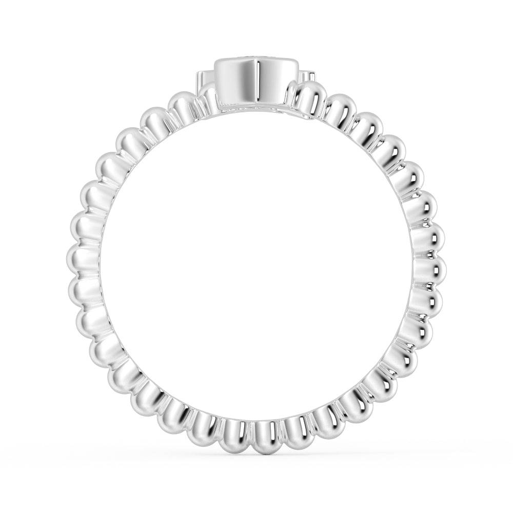 Lab Grown Diamond Personalized Initial Promise Ring for Women - Custom Engraved Name & Date - 14K Gold/Platinum/Silver - Perfect for Anniversaries, Engagements & Special Occasions