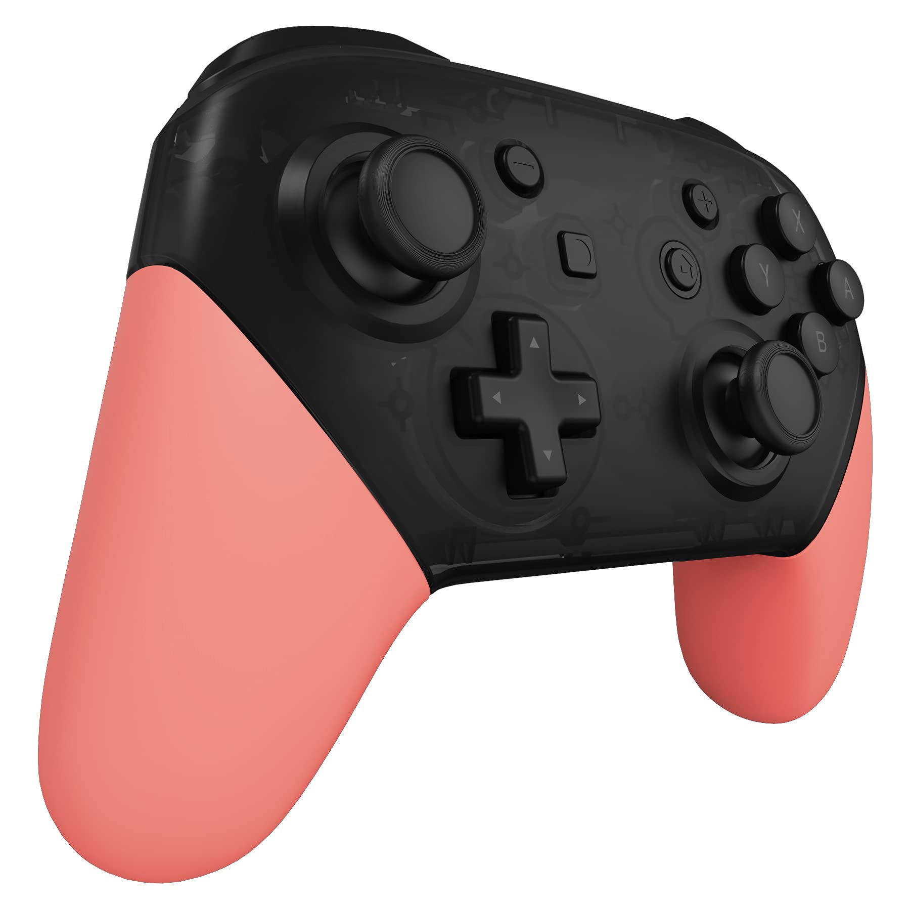 eXtremeRate Coral Soft Touch Replacement Handle Grips for Nintendo Switch Pro Controller - DIY Hand Grip Shell (Controller Not Included) | Perfect for Gaming Comfort & Customization