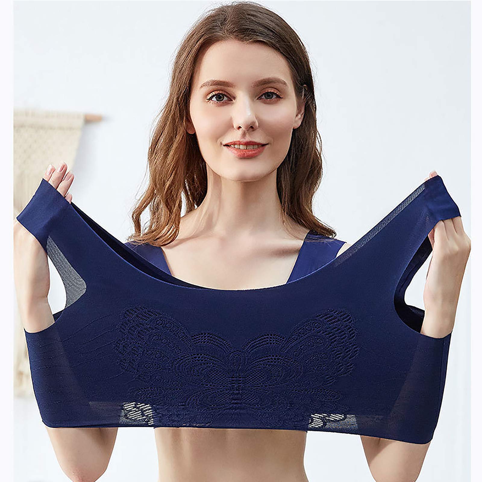 Women's Stretch Yoga Sports Bra - Plus Size Breathable Hollow Out Y-Back Design for Workout, Running & Gym