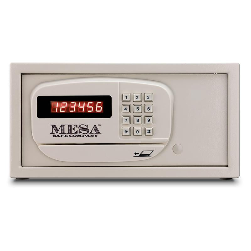 Mesa MH101E Electronic Hotel Safe - White | Secure In-Room Safe for Valuables | Perfect for Hotels, Motels, and Vacation Rentals