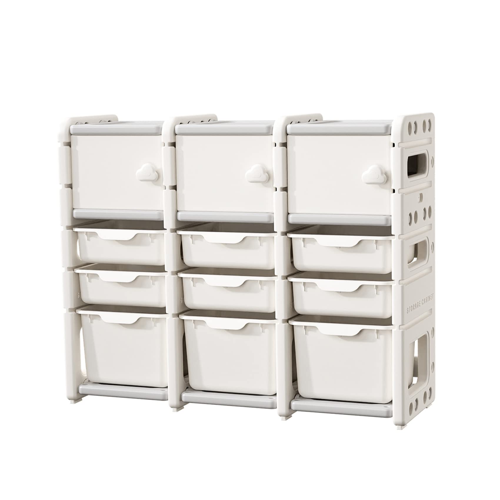 UNICOO Kids Bookshelf & Toy Organizer - 12-Cube Storage Shelf for Children's Bedroom, Playroom, Nursery or Classroom - Perfect for Organizing Toys, Books, School Supplies & Decorations
