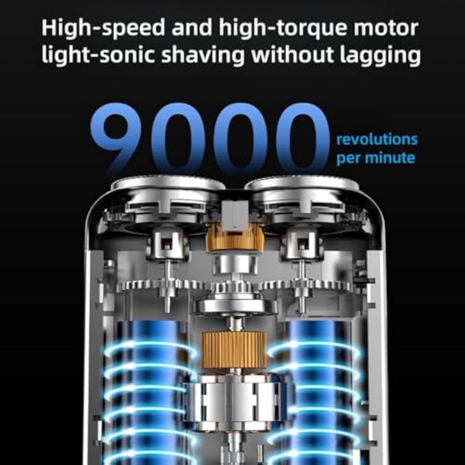 R12 Mini Electric Shaver for Men - USB Rechargeable Beard Trimmer with One-Button Operation - Long-Lasting Battery - Portable Travel & Home Grooming Kit - Perfect for Business Trips, Camping & Daily Use - Compact Design for Home, Travel, Gym & Office - Quick Facial Hair Trimming Solution - Ideal for On-the-Go Grooming, Business Meetings, Workouts & Travel Essentials (Blue)