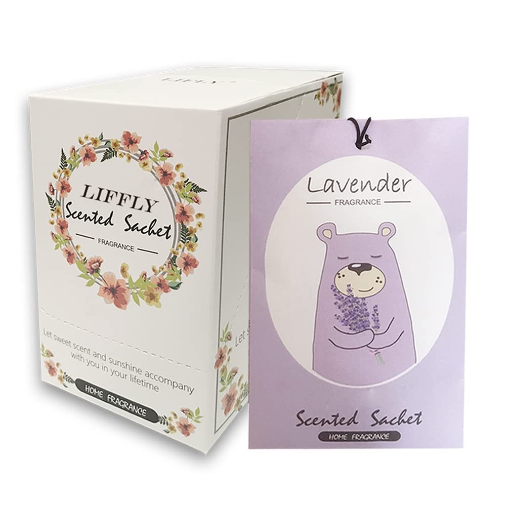 14 Pack Lavender Scented Sachets Bags - Natural Aromatherapy for Drawers, Closets & Wardrobes | 15 Fragrance Options | Perfect for Gifts, Christmas, Home & Car Freshener
