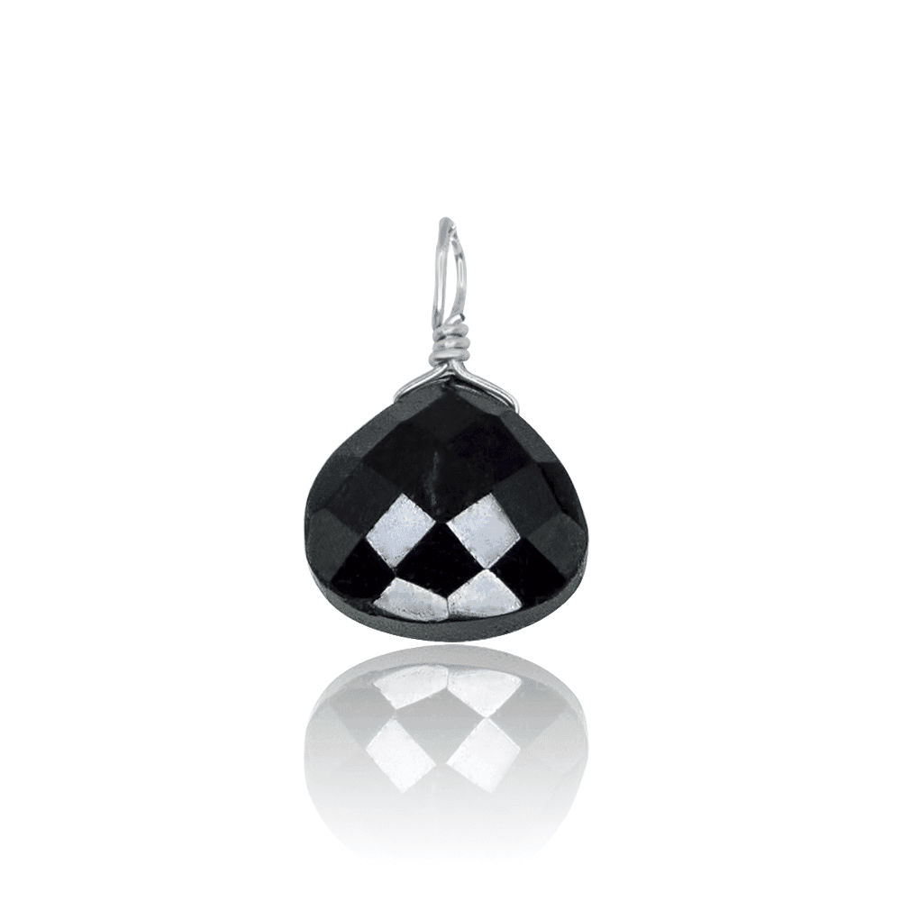Black Tourmaline Teardrop Pendant Necklace - Natural Gemstone Jewelry for Protection & Healing - Perfect for Meditation, Energy Cleansing & Spiritual Gifts