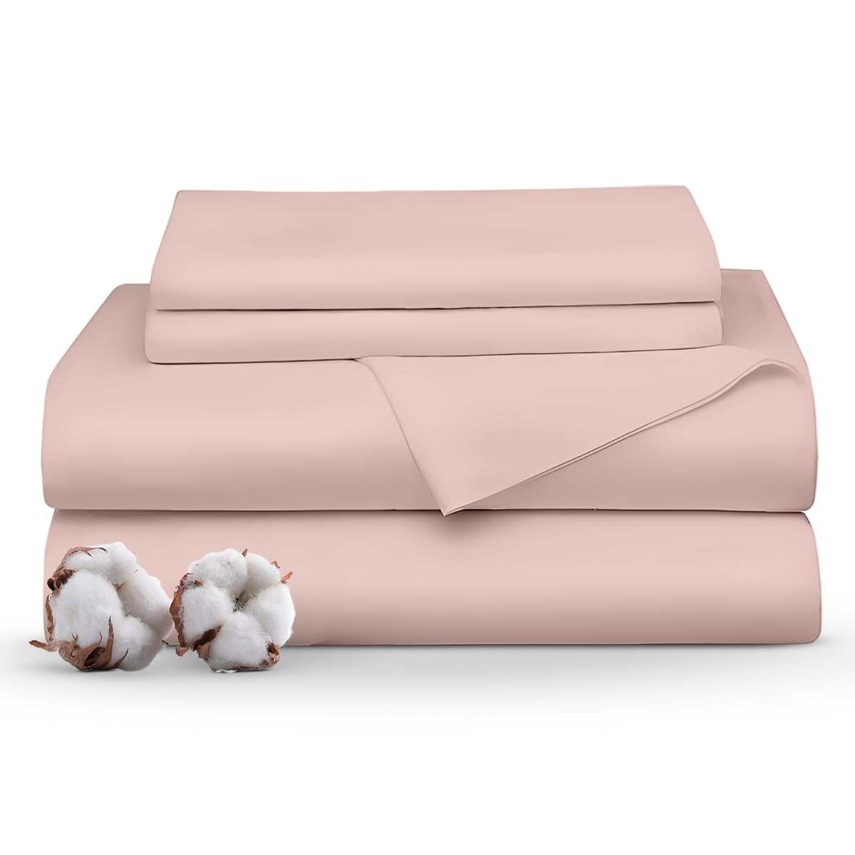 Luxury 1000 Thread Count Egyptian Cotton Sheets Set - King Size 4-Piece Sateen Weave Bedding with 16