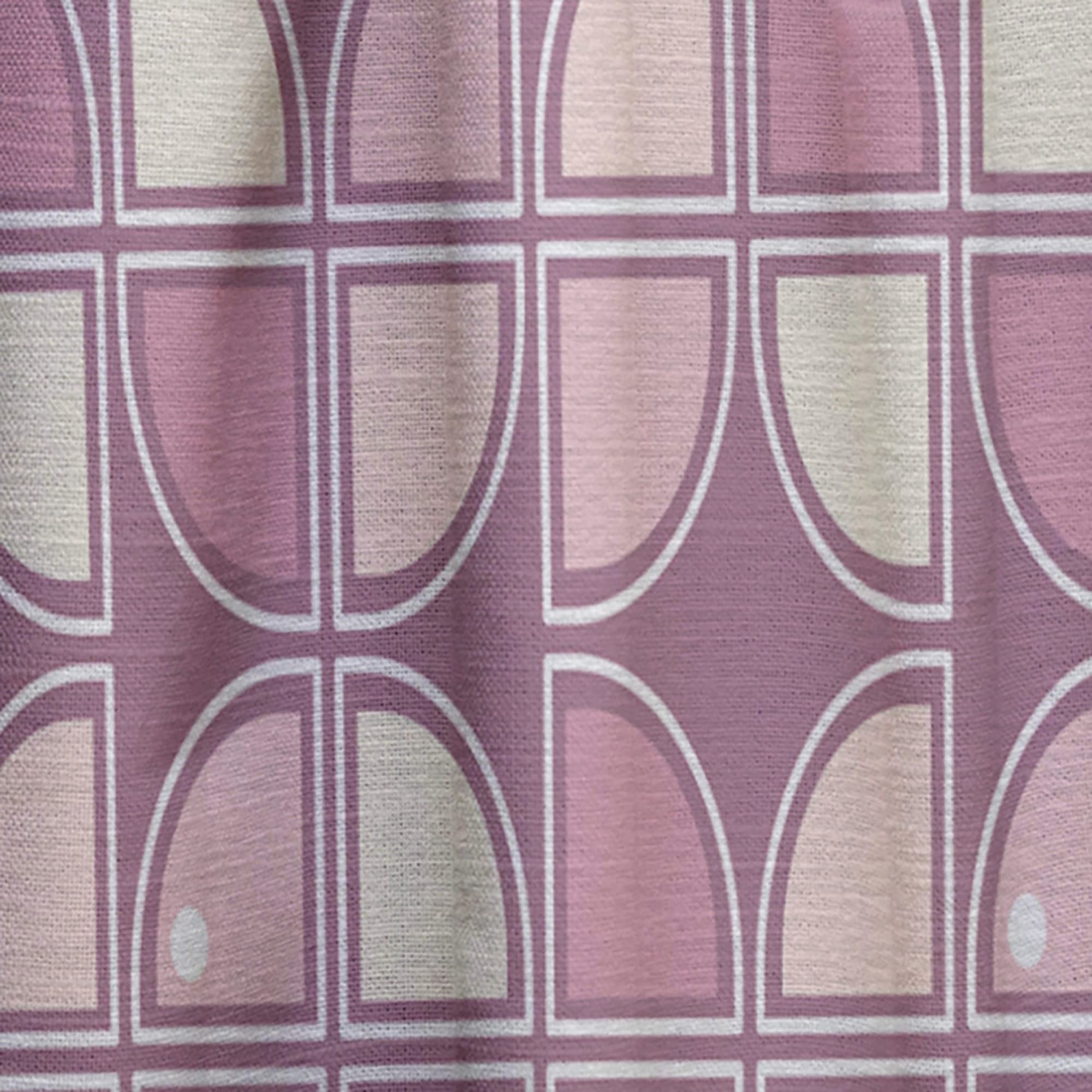 DesignQ Retro Purple Pink Thermal Insulated Curtains - Single Panel 52x108 - Elegant Drapes for Bedroom & Living Room - Perfect for Home Decor, Privacy & Energy Savings