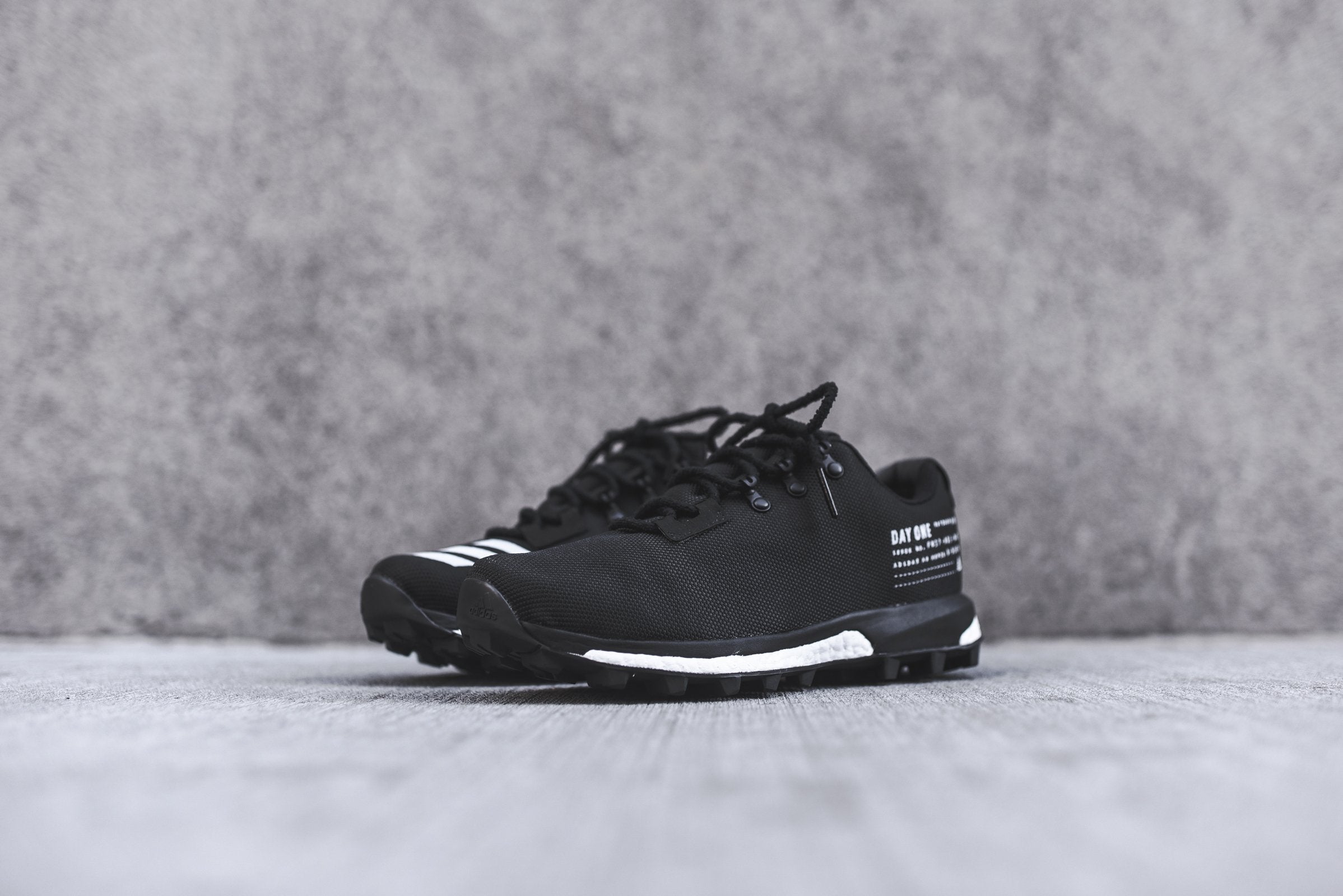 adidas Day One Terrex Agravic Trail Running Shoes - Black/White - Lightweight Hiking & Outdoor Adventure Footwear for Men