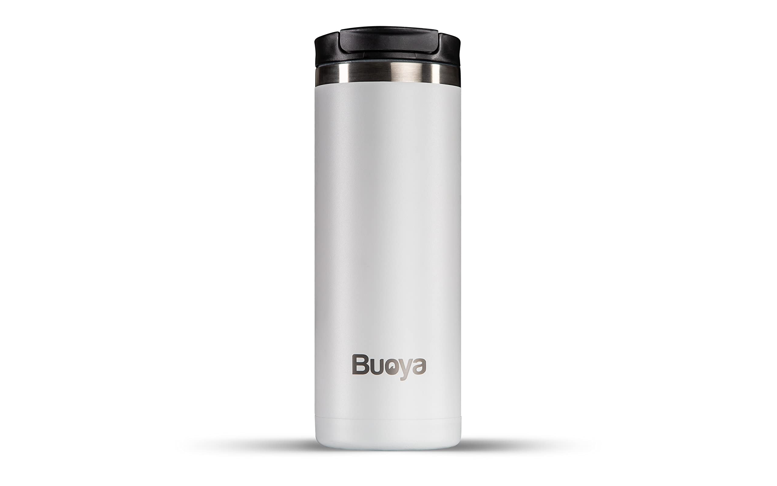 Buoya 12 oz Stainless Steel Vacuum Insulated Drink Tumbler with Lid - Leakproof Vertically Floating Cup for Pool, Spa, Lake & Ocean - Perfect for Swimming, Boating & Beach Parties