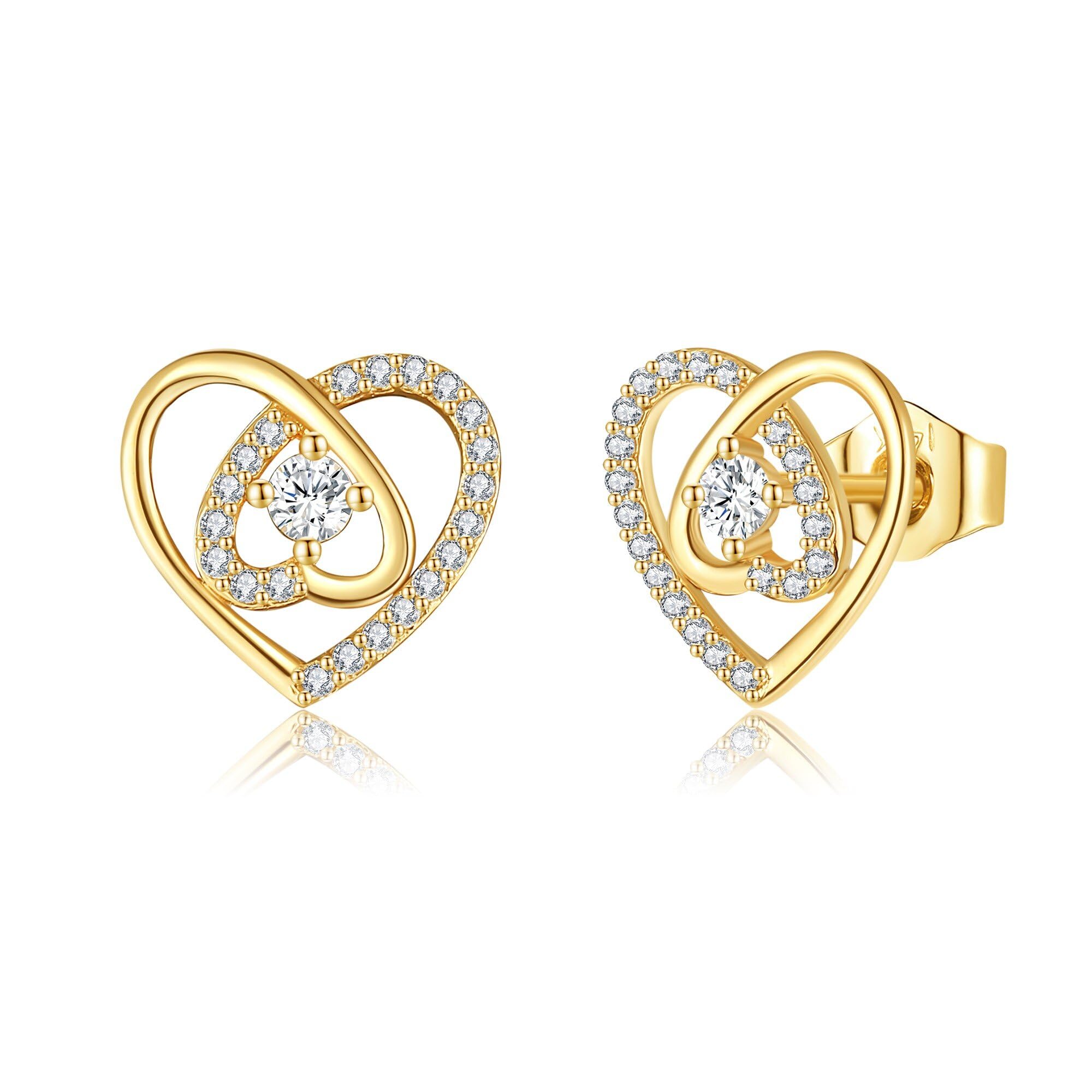 14K Solid Gold Earrings for Women - Elegant Hoop, Stud & Dangle Earrings | Perfect Christmas, Birthday & Anniversary Gifts for Her | Everyday Wear, Parties & Special Occasions