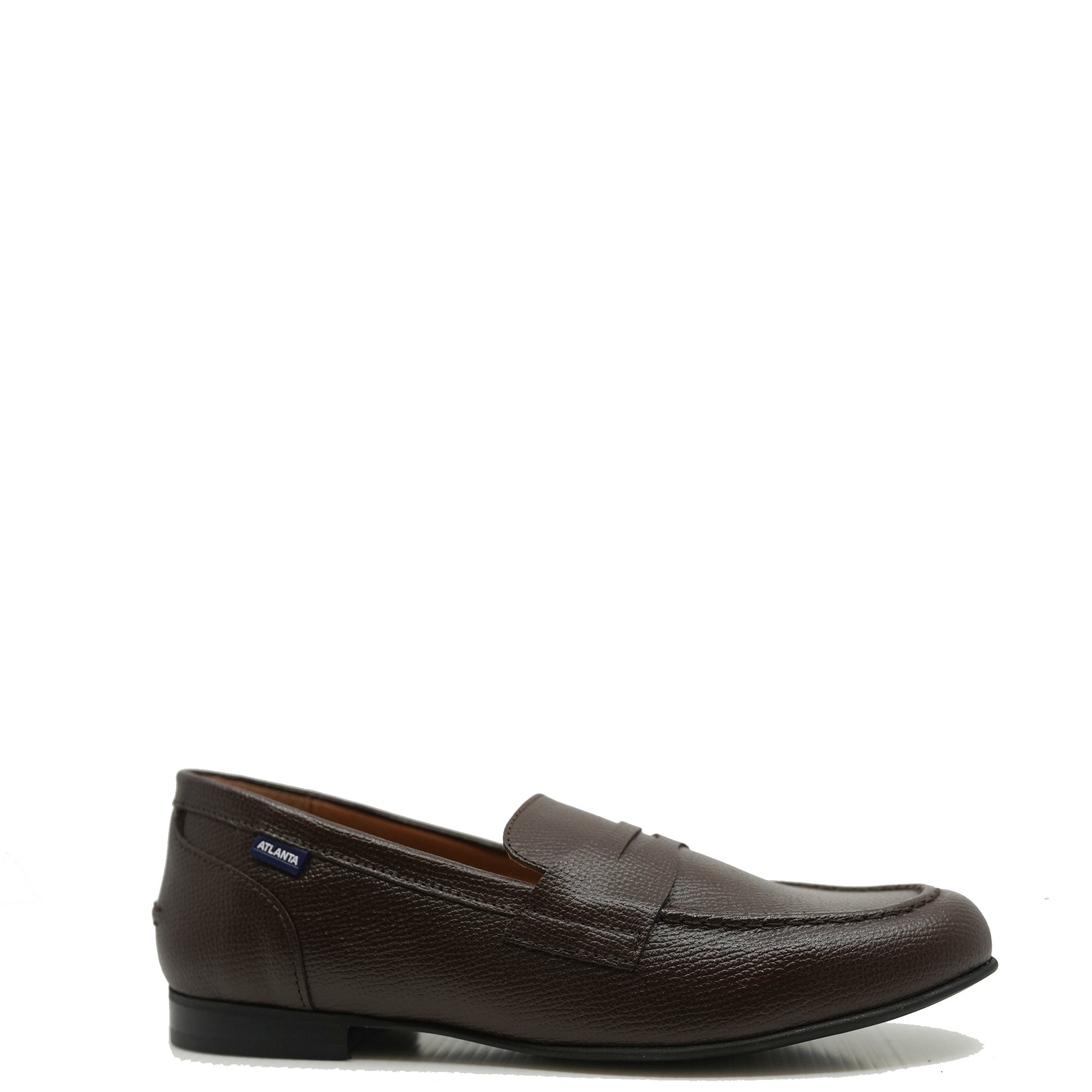Atlanta Mocassin Brown Pebbled Penny Loafers - Comfortable Slip-On Dress Shoes for Women | Perfect for Office, Business Casual & Everyday Wear