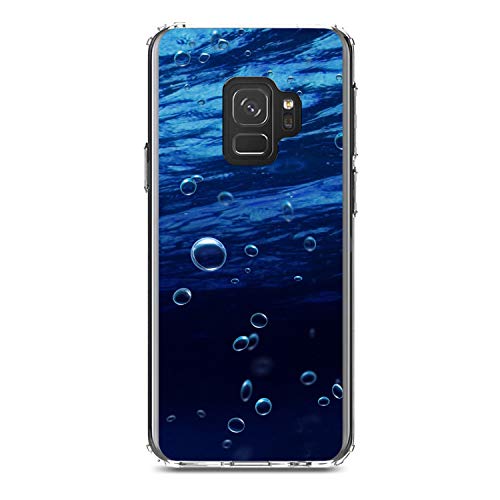 Water Bubbles Blue On Clear Case