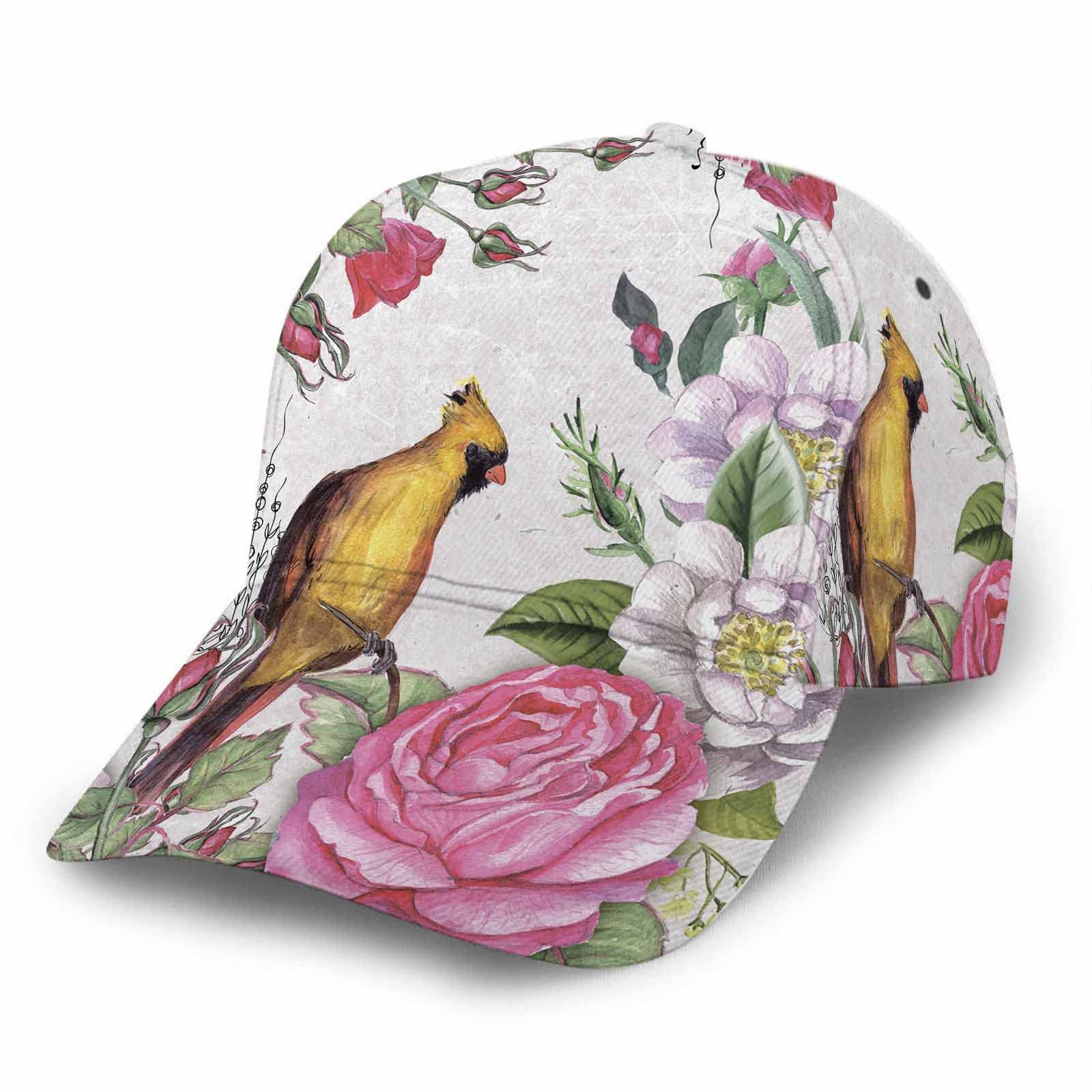 HOSNYE Adjustable Snapback Baseball Cap - Fashionable Parrot Design Ball Hat for Men & Women - Perfect for Sports, Outdoor Activities & Casual Wear