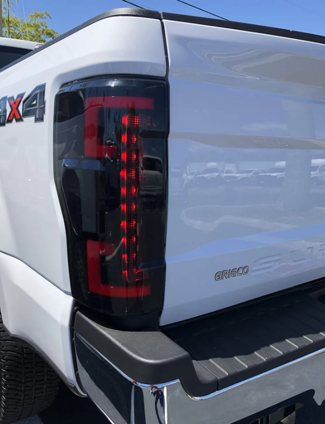 Ford Super Duty F250 F350 F450 F550 2017-2019 LED Tail Lights - Red OLED Replacement for OEM - Upgrade for Trucks, Off-Roading & Night Driving