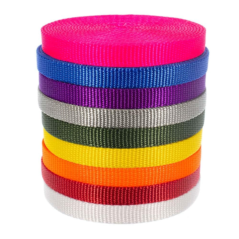 Paracord Planet Heavy Duty Nylon Webbing - ½-Inch by 100 Feet Silver - Durable Outdoor Gear for Camping, Hiking & DIY Projects - Perfect for Straps, Belts & Survival Kits