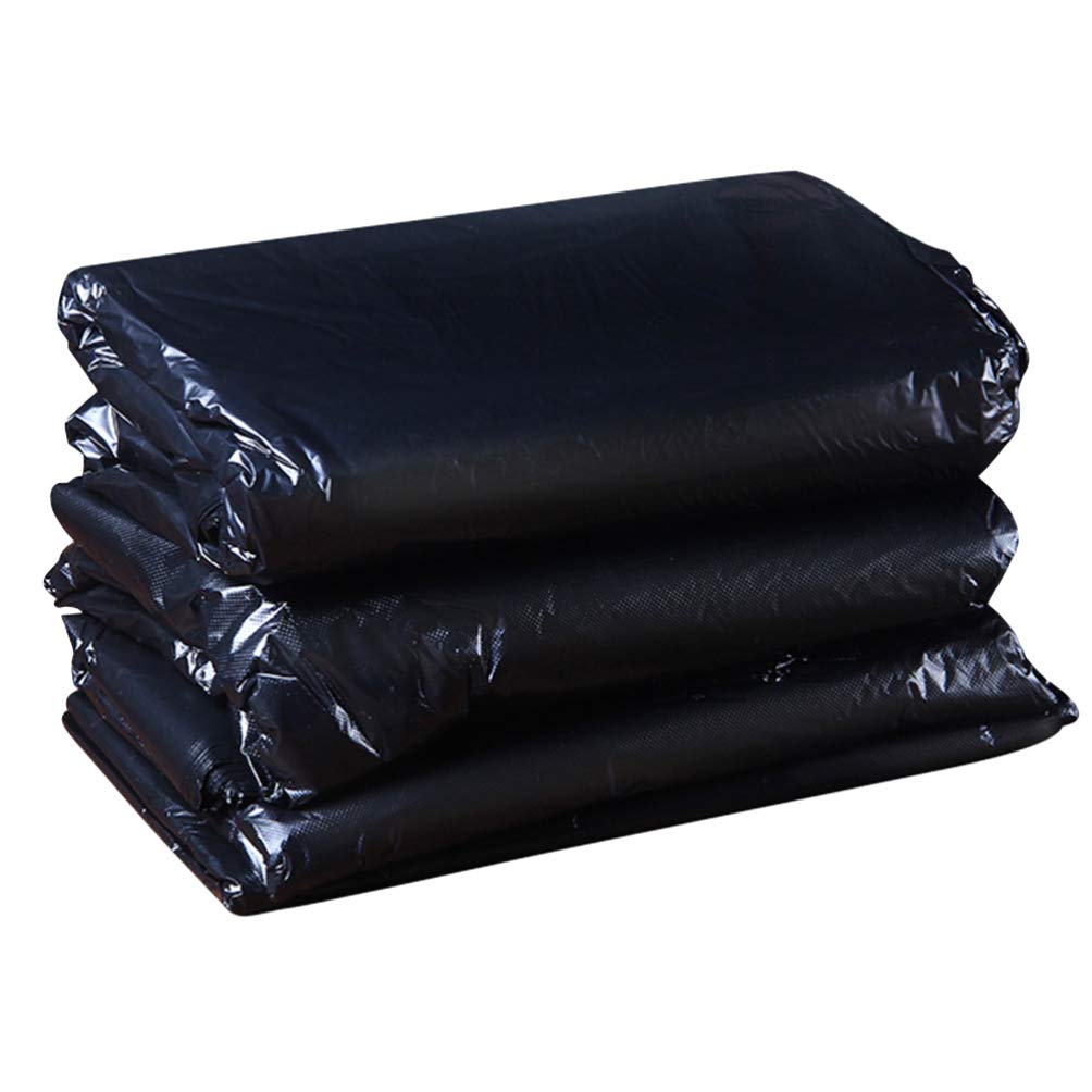 **iplusmile Heavy Duty Trash Can Liners - 50 Count Black Thickened Garbage Bags for Toter, Lawn & Large Waste Disposal | Durable Rubbish Can Liners for Home, Office & Outdoor Use**