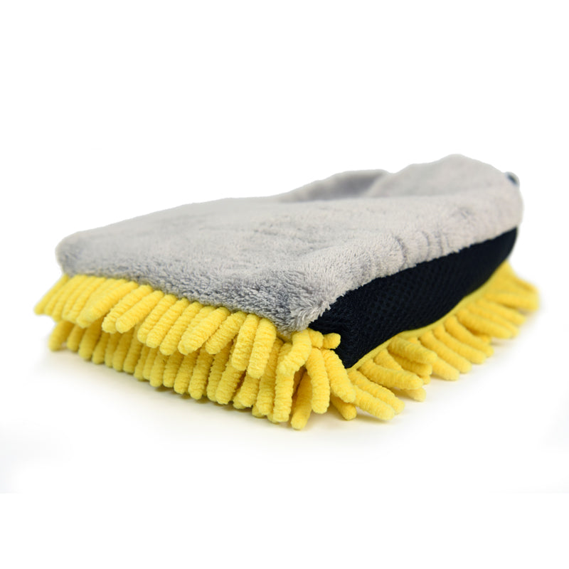 3 in 1 Microfiber & Chenille Car Wash Mitt - Premium Scratch-Free Cleaning Glove for Auto Detailing, Hand Washing, and Waxing - Perfect for Cars, Trucks, SUVs, and Motorcycles