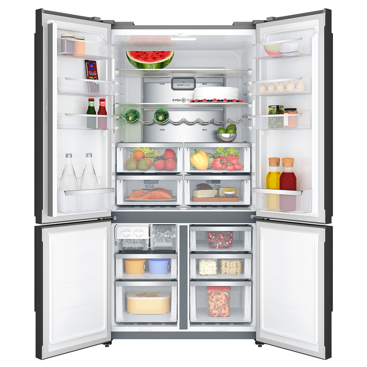Electrolux 562L UltimateTaste 700 French Door Refrigerator in Black (EQE5607BA) - Perfect for Modern Kitchens & Large Family Storage