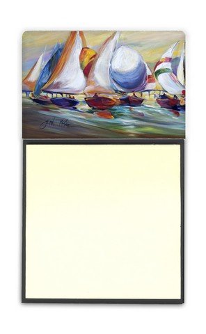 Dauphin Island Sailboat Race Sticky Note Holder - Unique Office Desk Organizer for Boating Enthusiasts & Nautical Decor