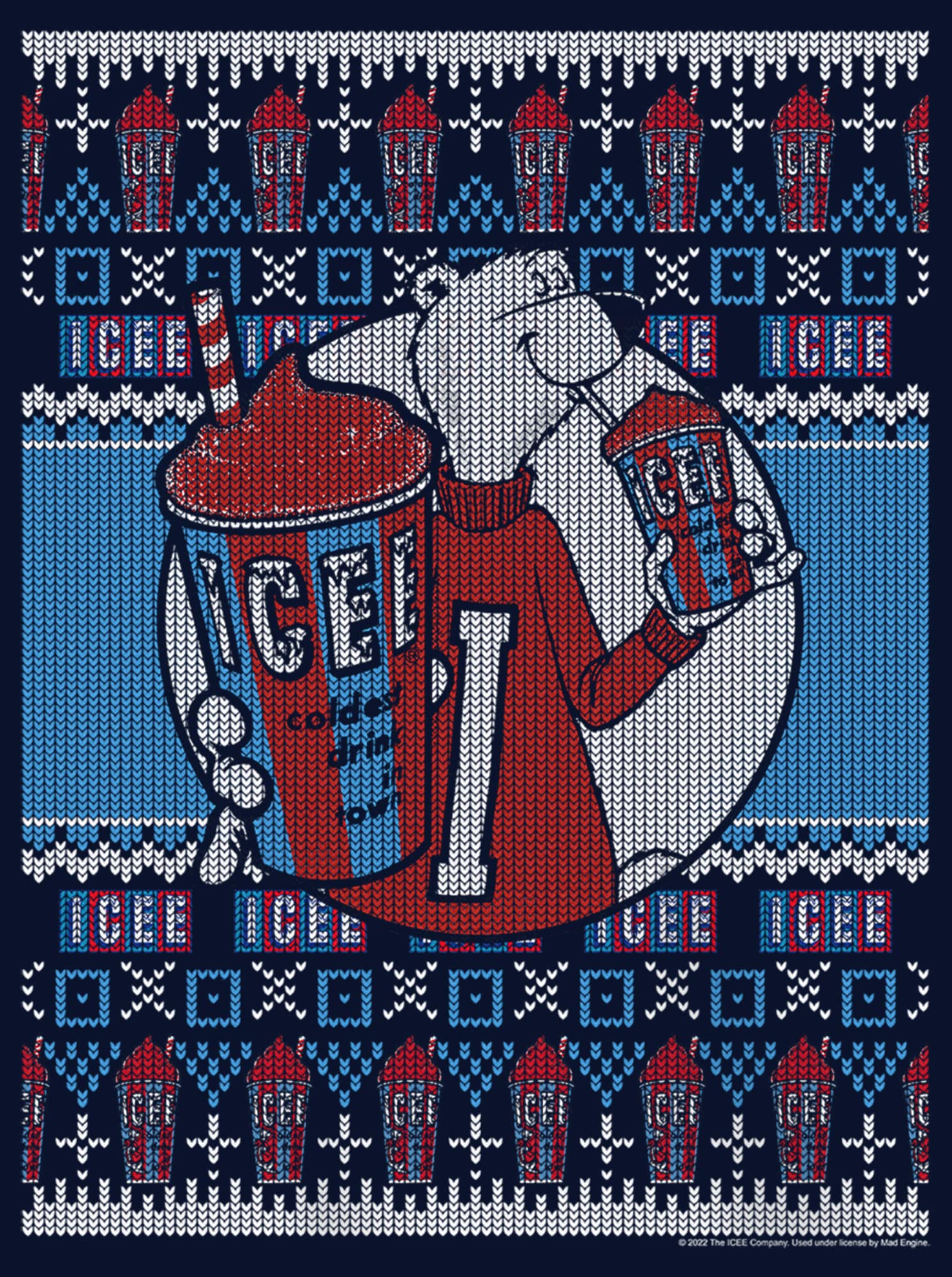 Men's ICEE Bear Ugly Christmas Sweater for Holiday Parties