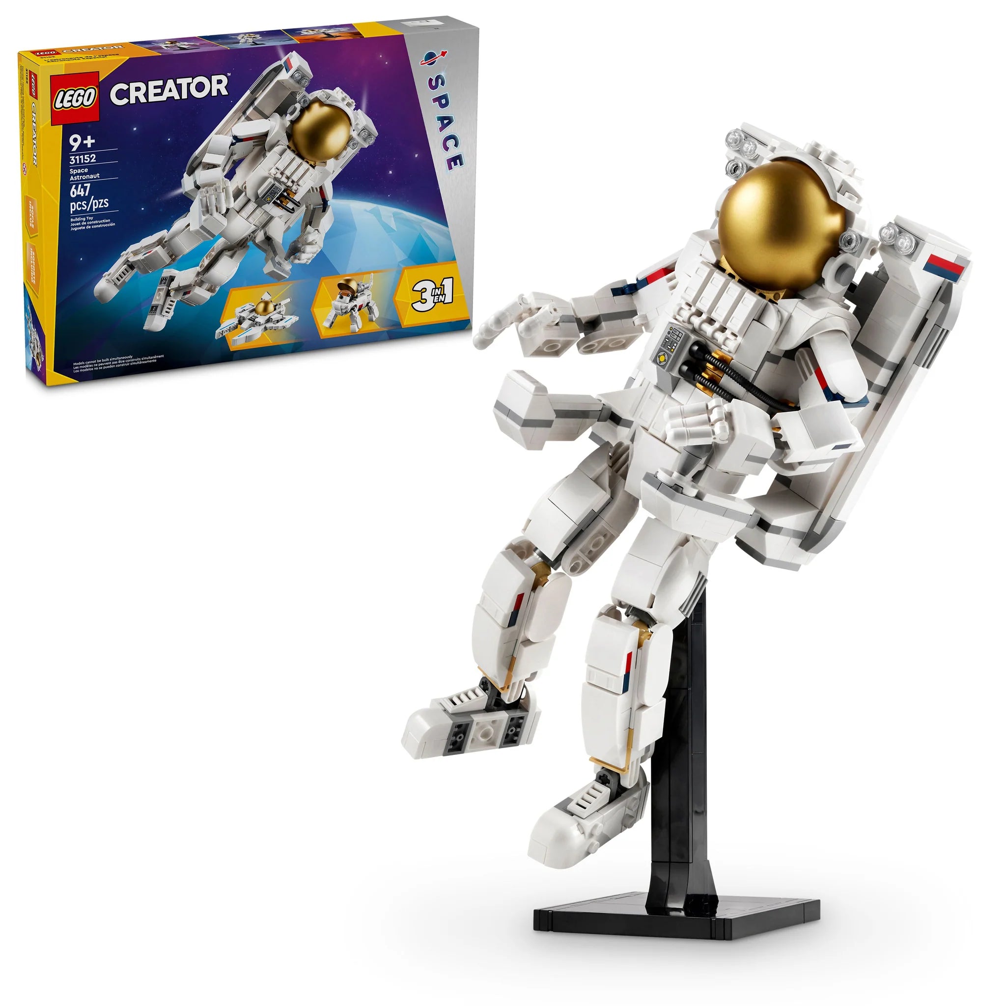 LEGO® Creator™ Space Astronaut Building Kit - STEM Toy for Kids & Adults - Perfect for Space Exploration Play & Collectibles